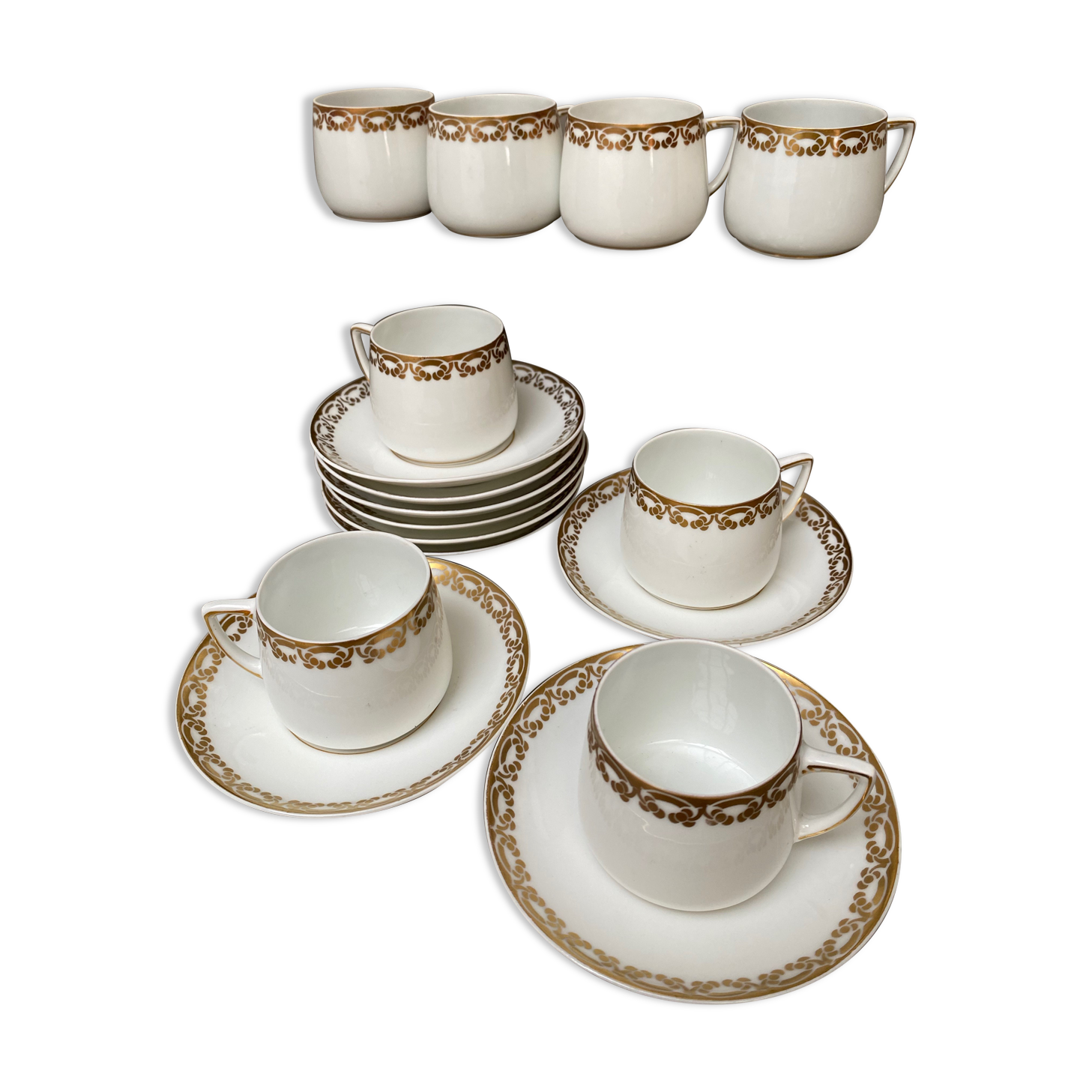 Hermann Ohme Silesia porcelain cup service
