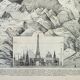 Gravure ancienne 1898, Hauteur, montagne, altitude • Lithographie, illustration originale