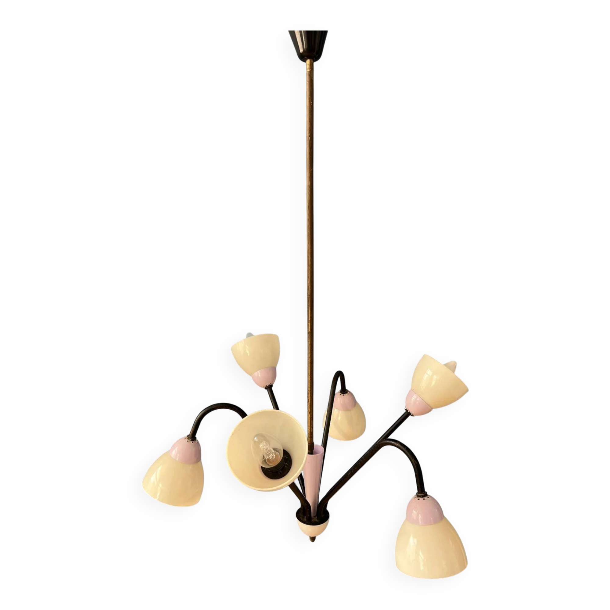 50s mid-century vintage lilac spider pendant lamp