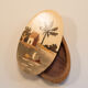 Oval wooden marquetry box