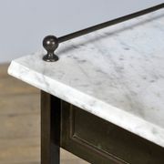 Brass Nightstand With Marble Top, 1910's