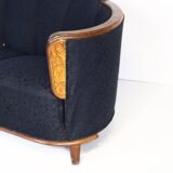 1930s Art Deco Curved Banana Sofa