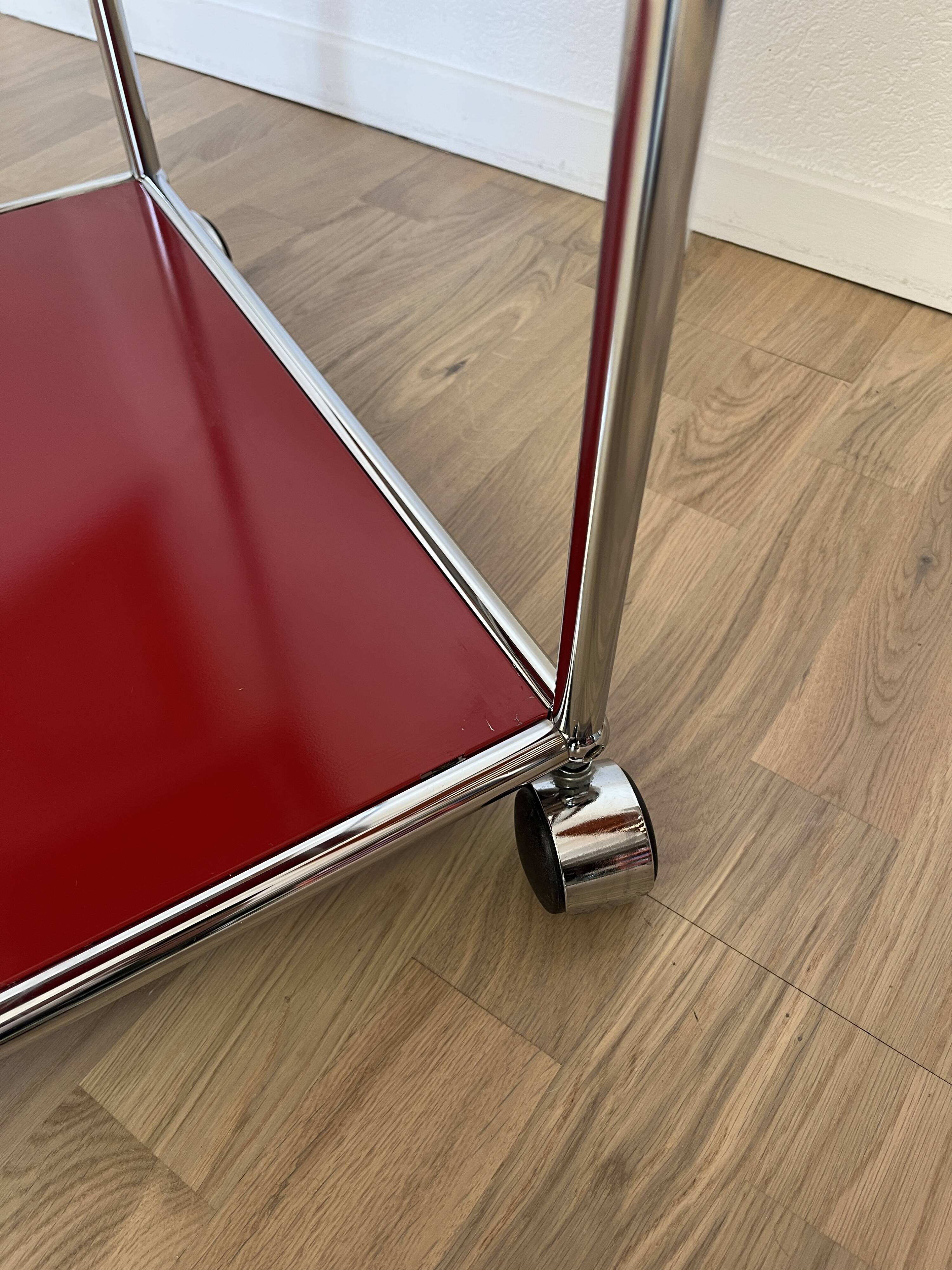 USM Haller Serving Trolley in Ruby Red