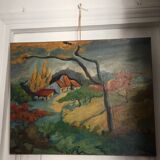 Tableau paysage automnal