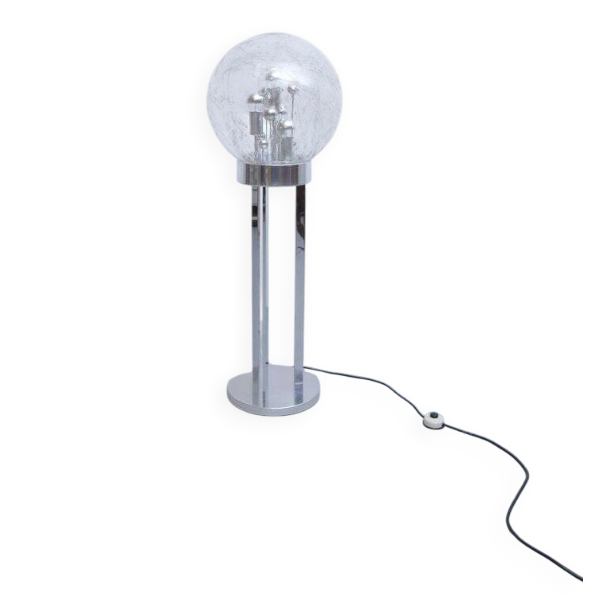 Lampe de sol Sputnik en chrome par Doria Leuchten, années 1970.