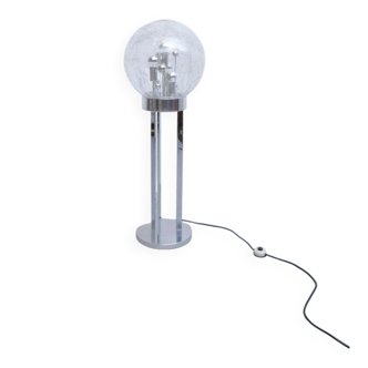 Lampe de sol Sputnik en chrome par Doria Leuchten, années 1970.