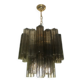 Murano Style Glass Chandelier, Fumé Tone