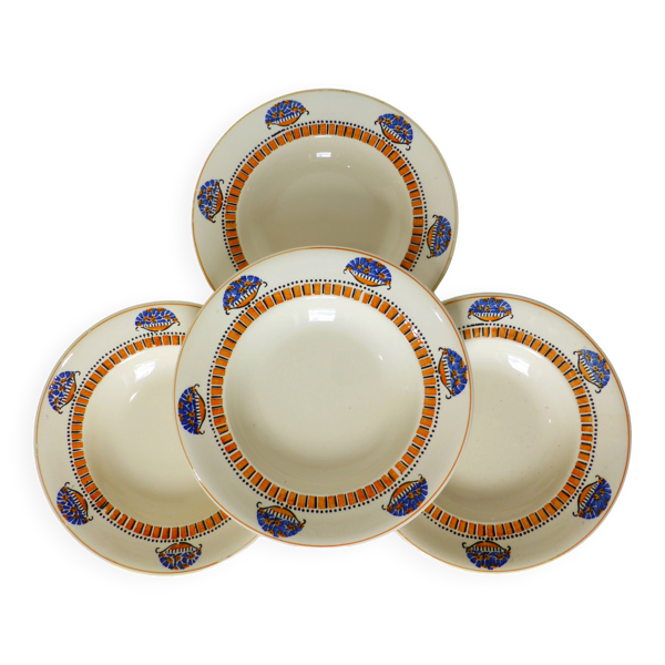 4 assiettes creuses Longwy 220626