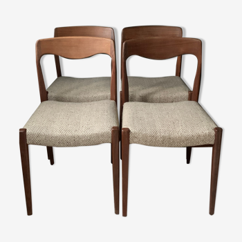 Lot of 4 Danish teak chairs