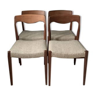 Lot of 4 Danish teak chairs