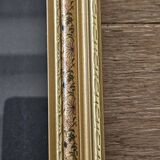 Golden frame with purple floral patterns