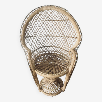 rattan doll chair