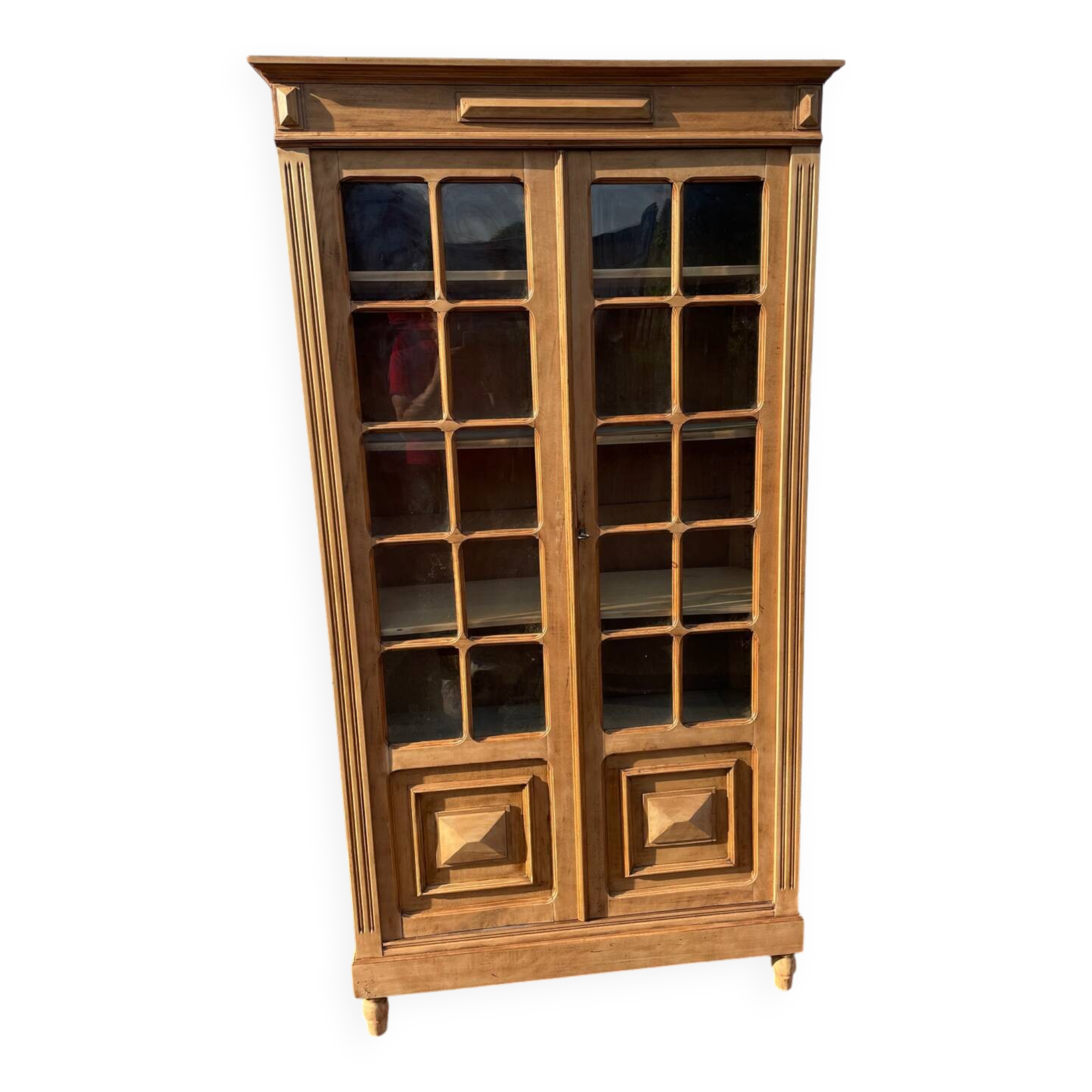 Vitrine parisienne bois brut