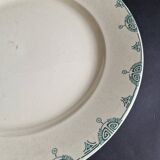 Iron earth; Large round Gien dish, Poitiers model