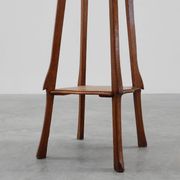Art Deco tall pedestal in oak with 2 levels, France ca. 1915