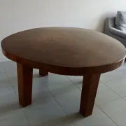 Table ronde en bois massif