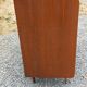 Vintage walnut varnished chest of drawers with 4 drawers from the 1960s.