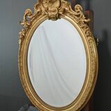 Large Gilded Wood Mirror, Louis XV Style – Part 2 of the 19th Century