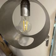 Wall lamp in brushed aluminum
