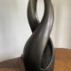 Free form lamp Black ceramic 50s lampshade rope Dlg Marcel Giraud