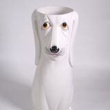 Umbrella holder ceramic dog design italy