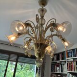 Lustre Venitien Murano Ambré