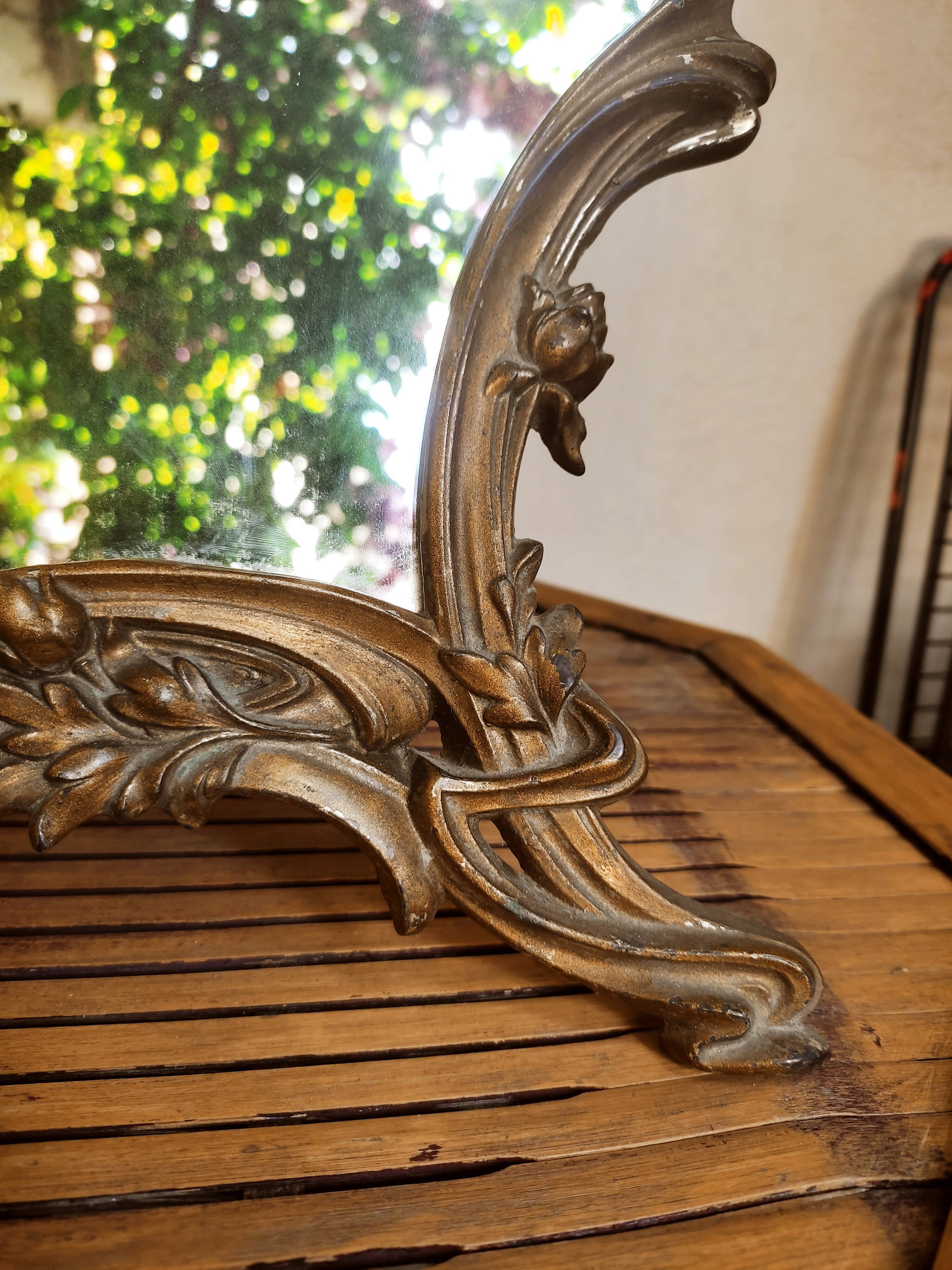 Art Nouveau table mirror