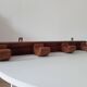 Antique wall coat rack folk art