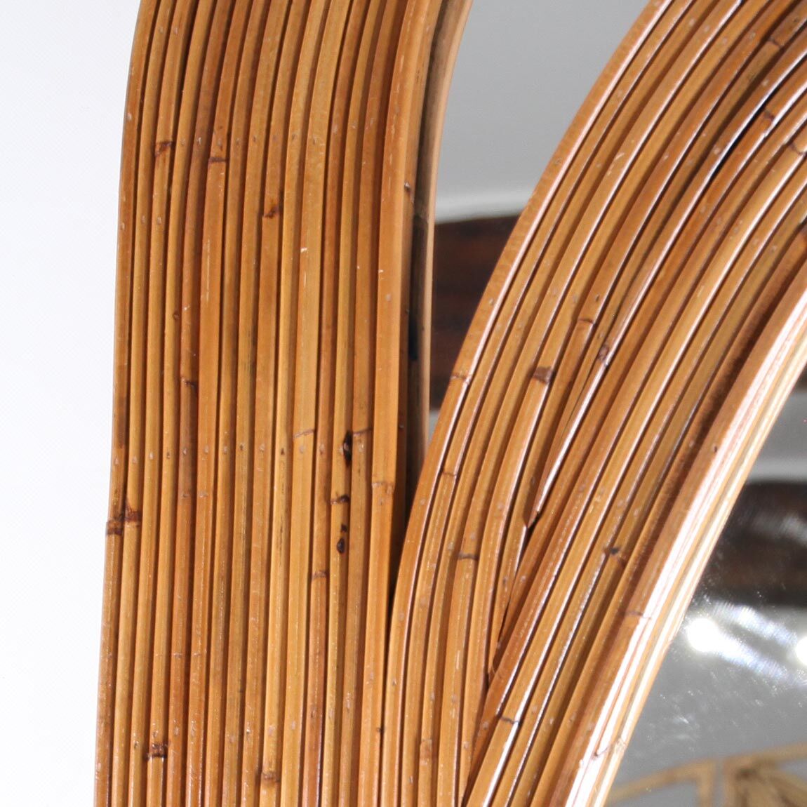 Large rattan mirror
