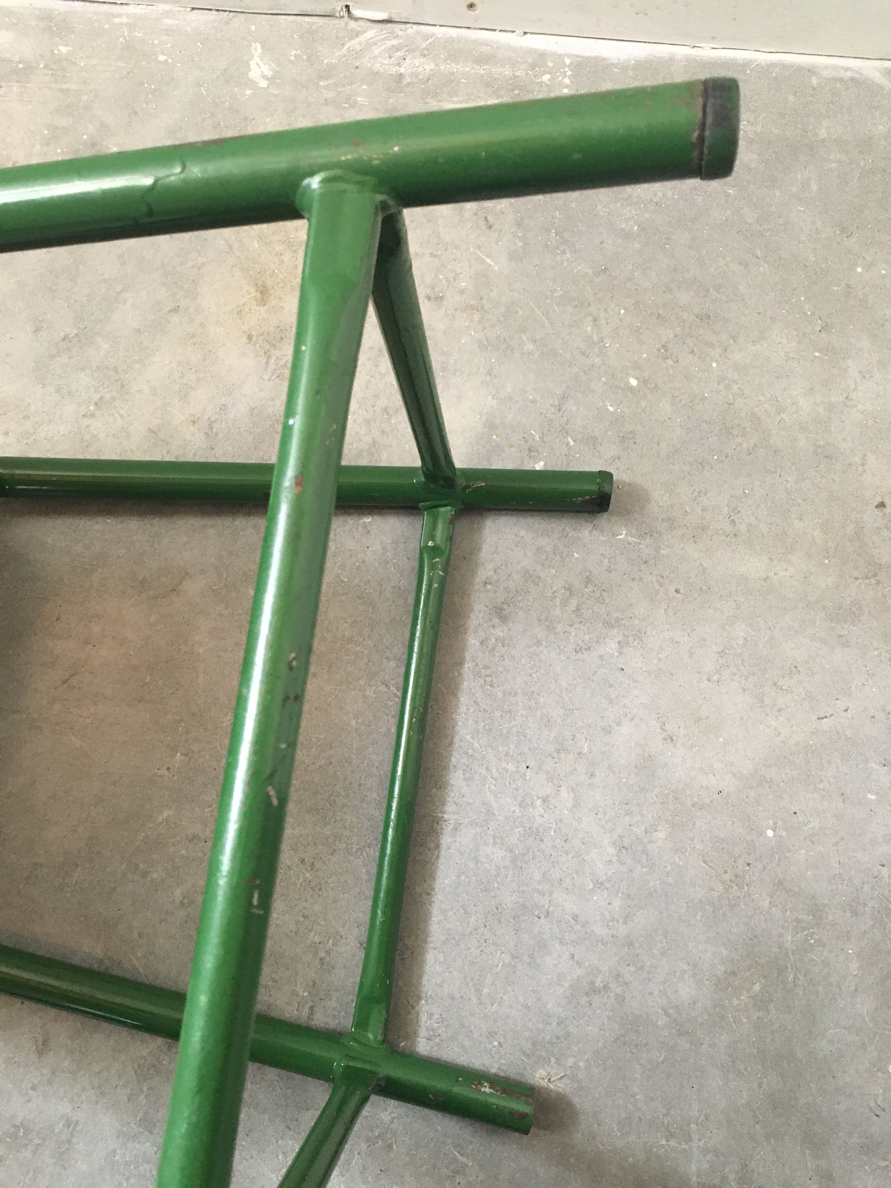 Green military stool