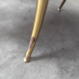 Chaise de salle à manger en laiton italienne par Chiavari, années 1970.