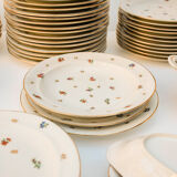 Porcelain service plates and dishes 74 pieces Limoges