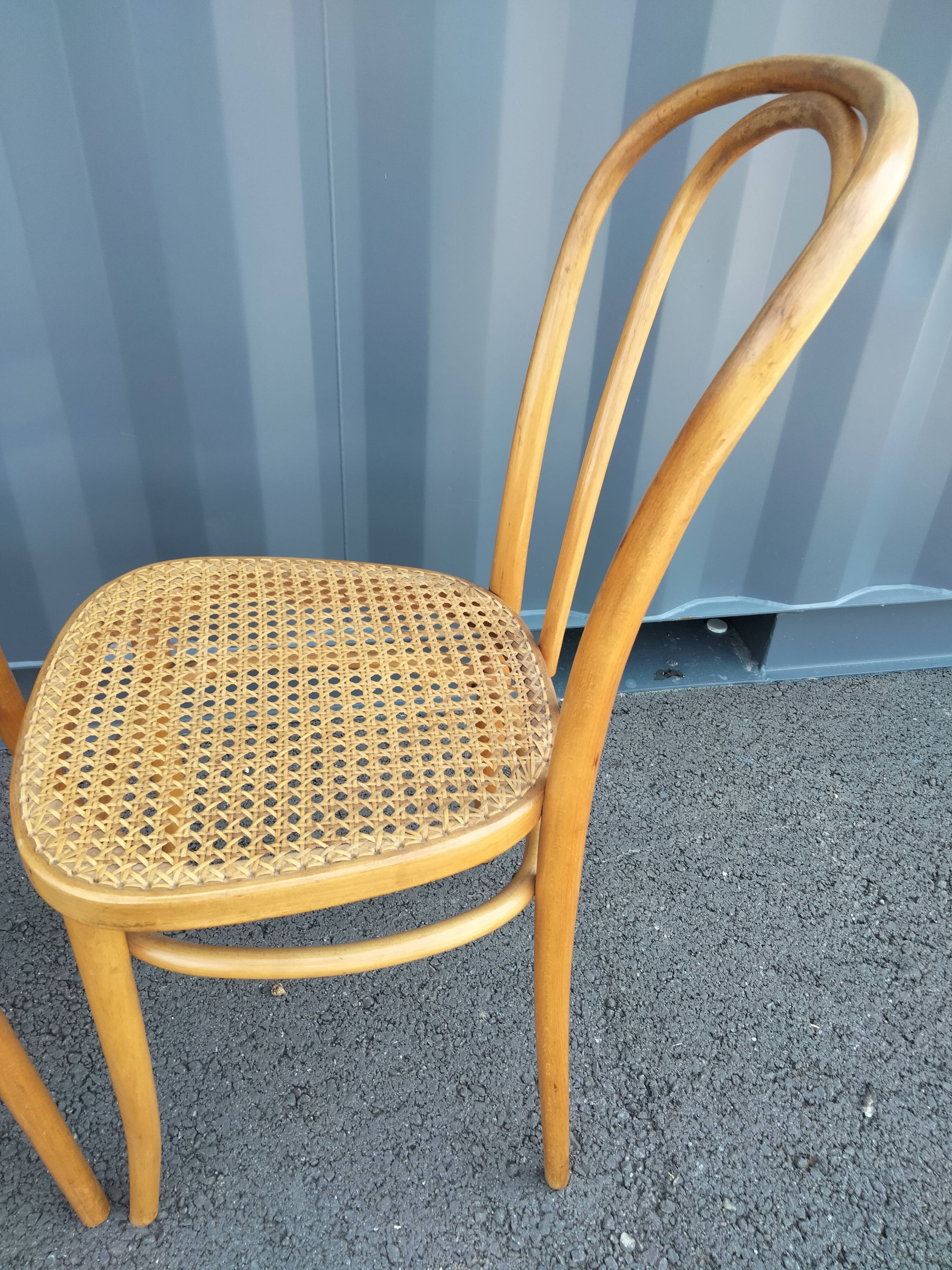 6 vintage cannees chairs old