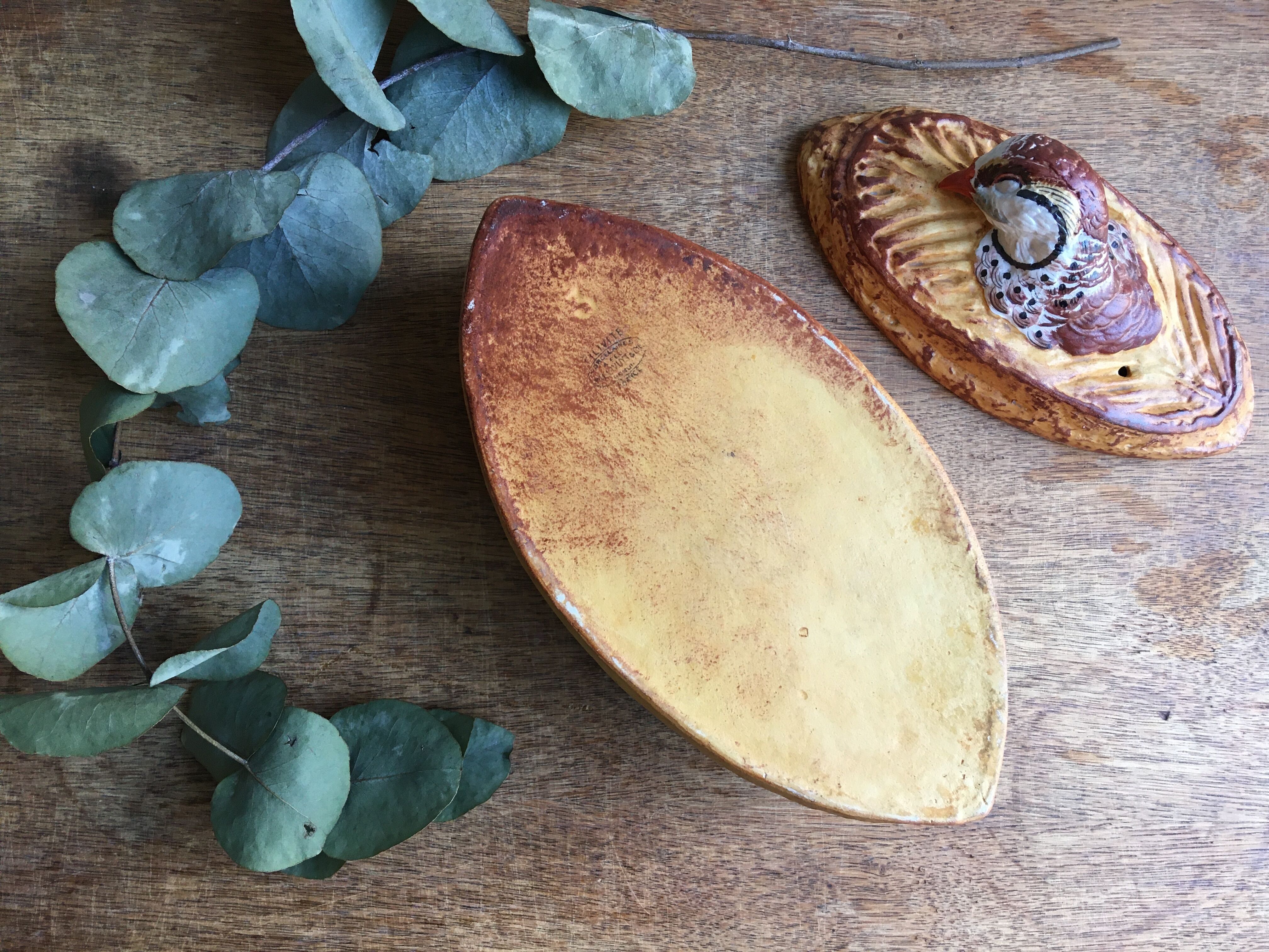 Pilivite porcelain oval pheasant terrine / Pillivuyt