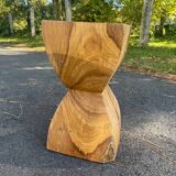 Pair of wooden end tables / stools