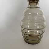 Smoked gray glass carafe
