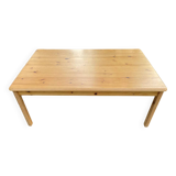 Rectangular pine wood coffee table 1980