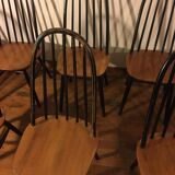 Suite de 10 chaises Ercol modèle quaker années 50