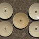 Lot of 5 green bistro lampshade in enamelled sheet metal - Souplemail