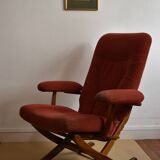 Fauteuil relax vintage ancien scandinave réglable ajustable