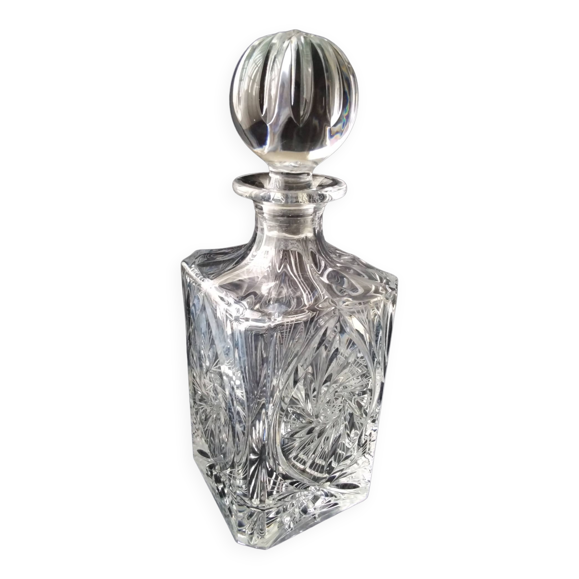 Bohemian crystal whiskey decanter