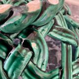 Braided earthenware basket