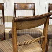 Série de 4 chaises + 2 fauteuils anglais en acajou fin XIXème