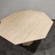 Octogonal italian travertine dining table 1970s