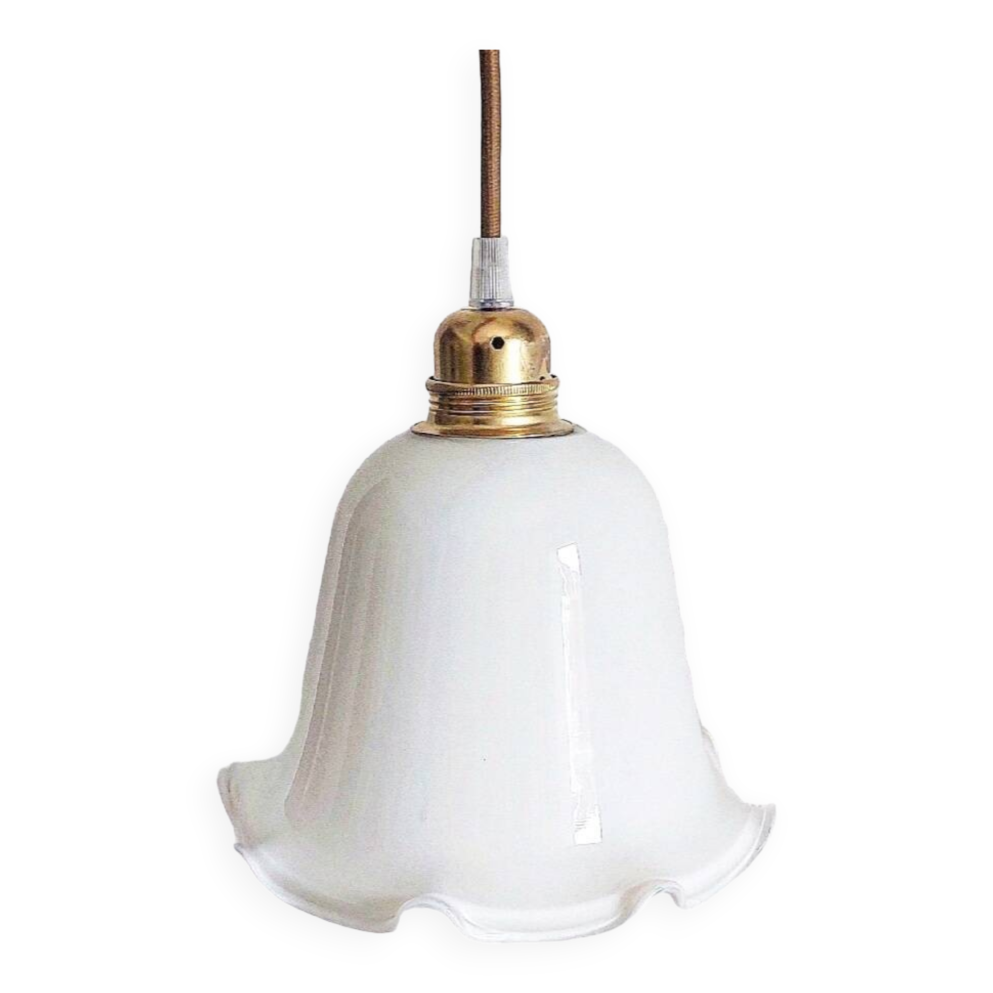 Vintage opaline portable lamp