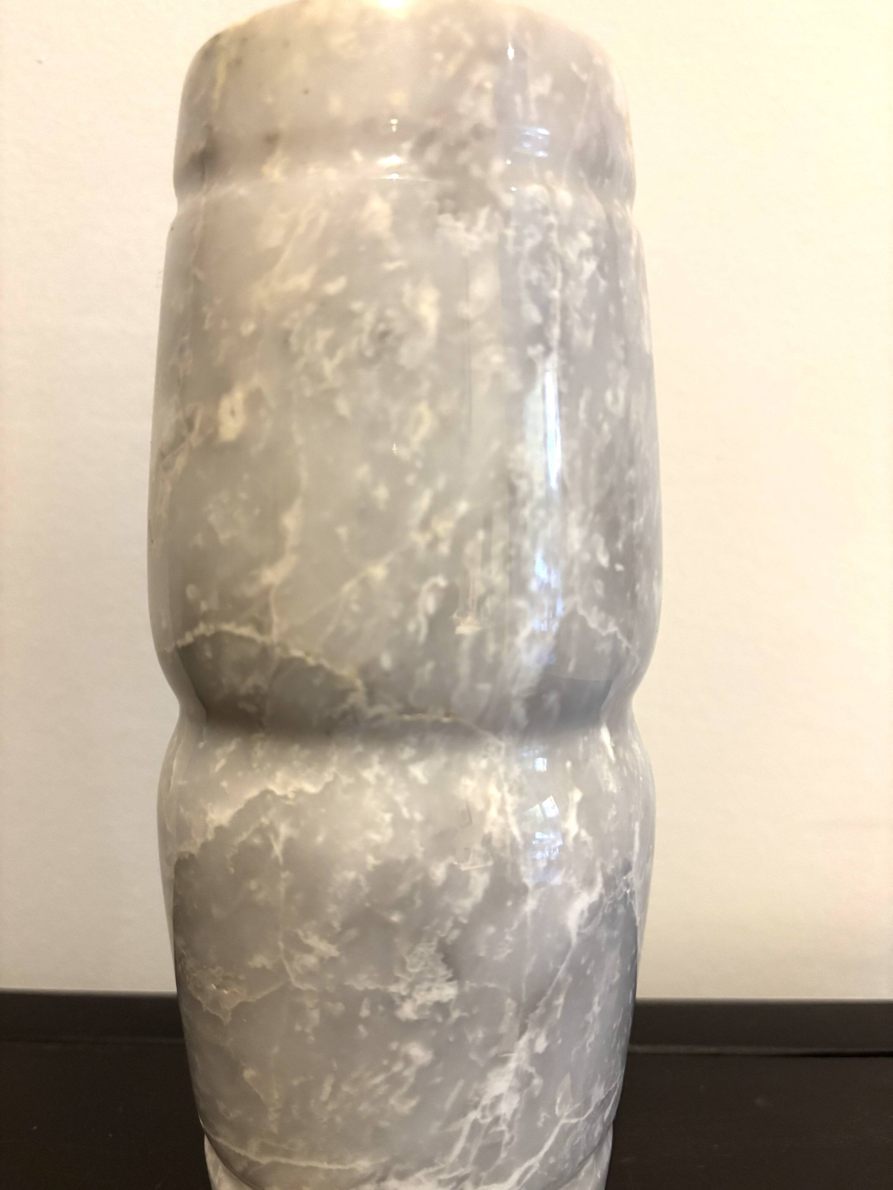 Grey marble vase