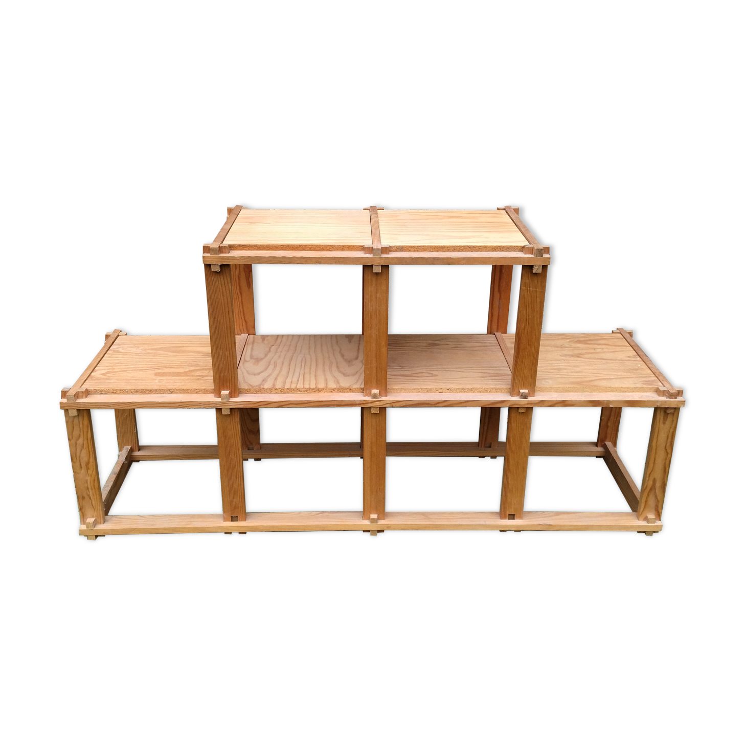 Solid wood shelf pine revival bauhaus 70s