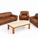 DS 44 Seating Set in Buffalo Leather in Leather and Marble from de Sed