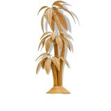 Large rattan “coconut/palm tree” floor lamp