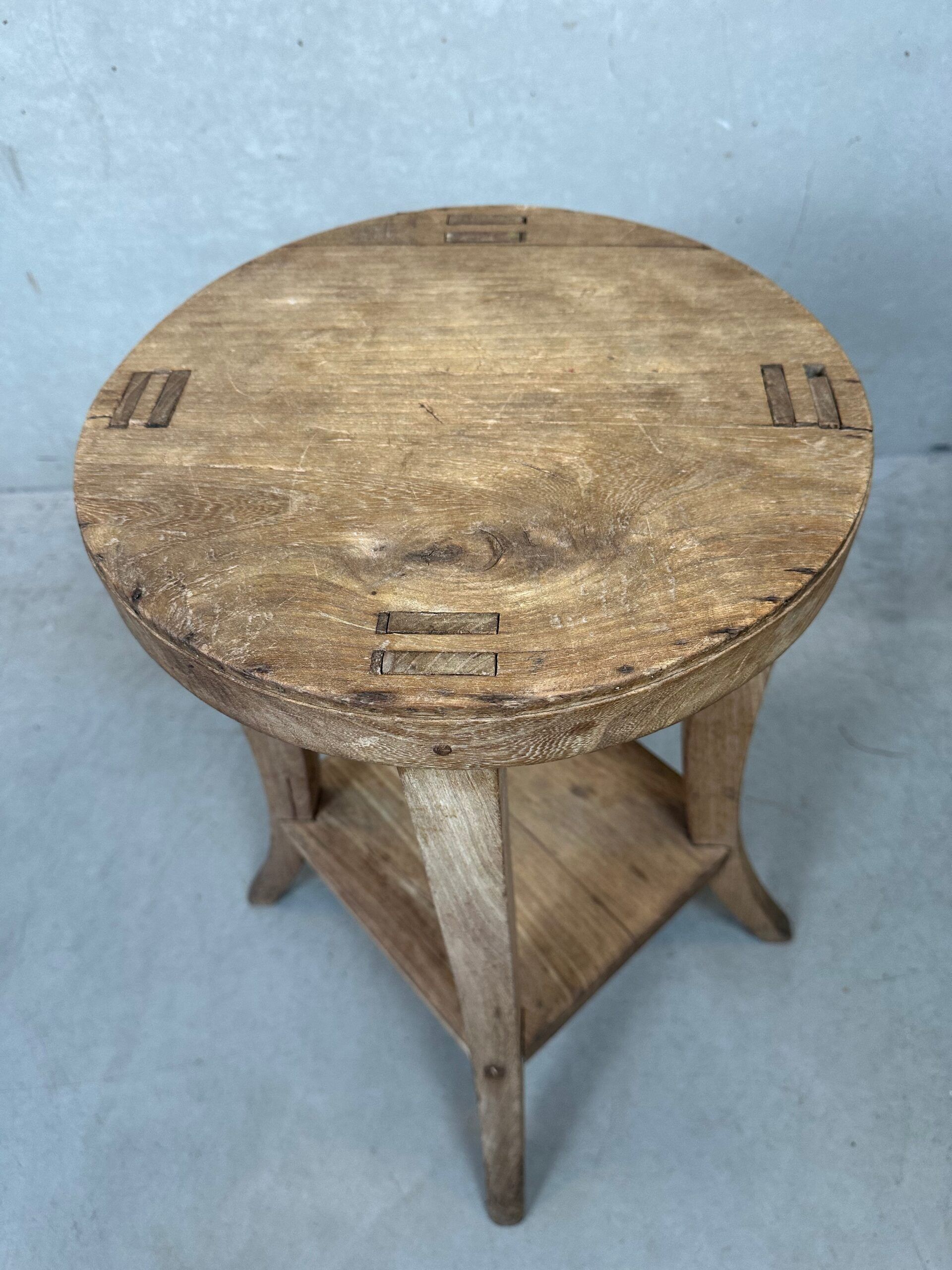 Old round side table
